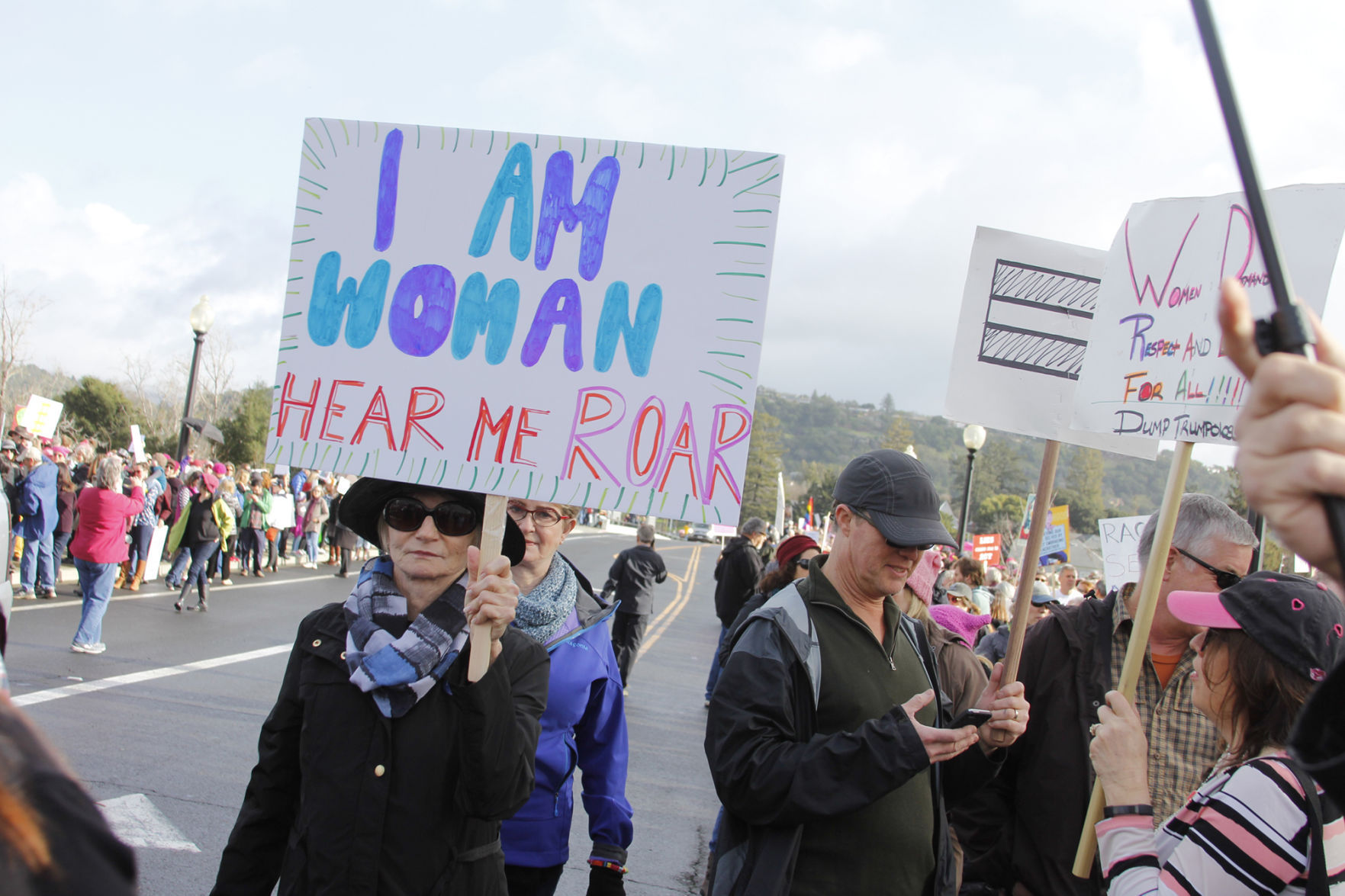 Signs seen at Women's March Napa Valley